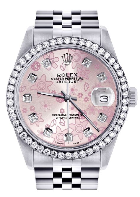 rolex datejust watch 36mm pink dial jubilee band